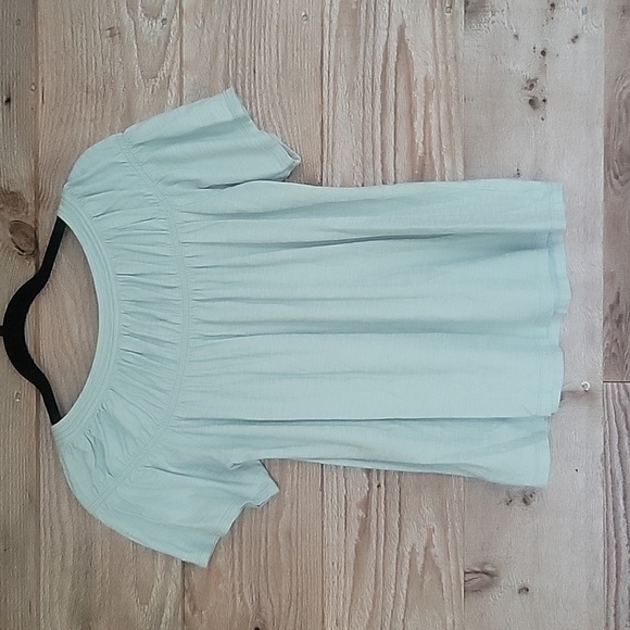 Anthropoligie XSmall Celery Green Wide Neck Top - Picture 5 of 5